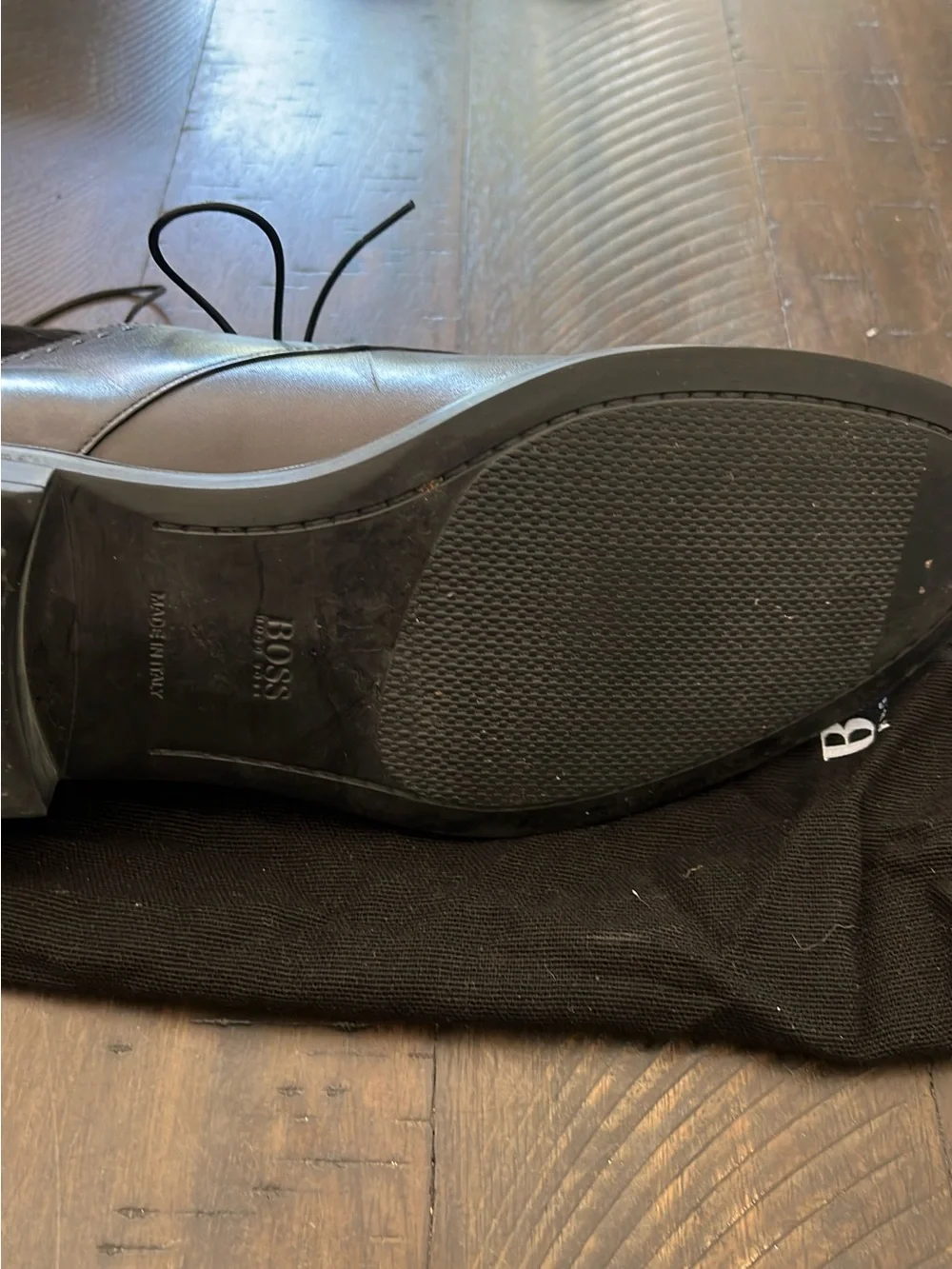 Boss Black Leather Brogue Derby Oxfords